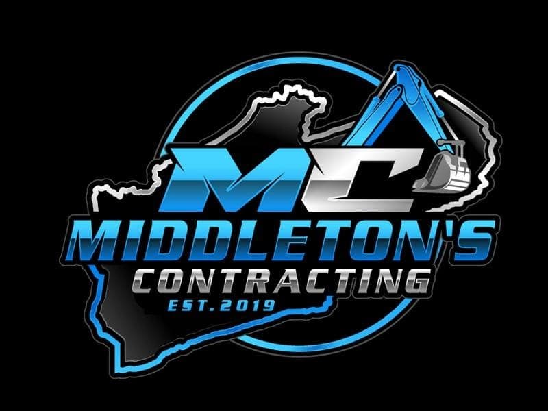 Middleton's Contracting logo with an excavator